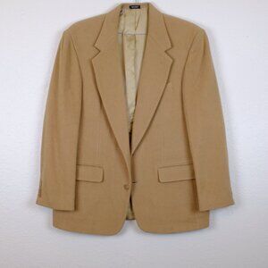 Womens camel hair tan blazer jacket size medium large